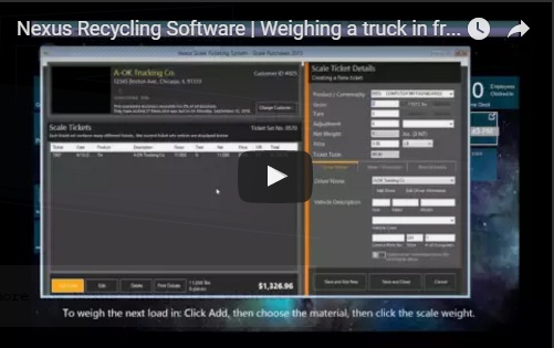 Nexus integrates automatically with your truck scale and pulls the weights in automatically. Your scale operator will see the weights change in real-time, and when they are no longer in motion, the scale operator can click the weight, and Nexus will accept it.